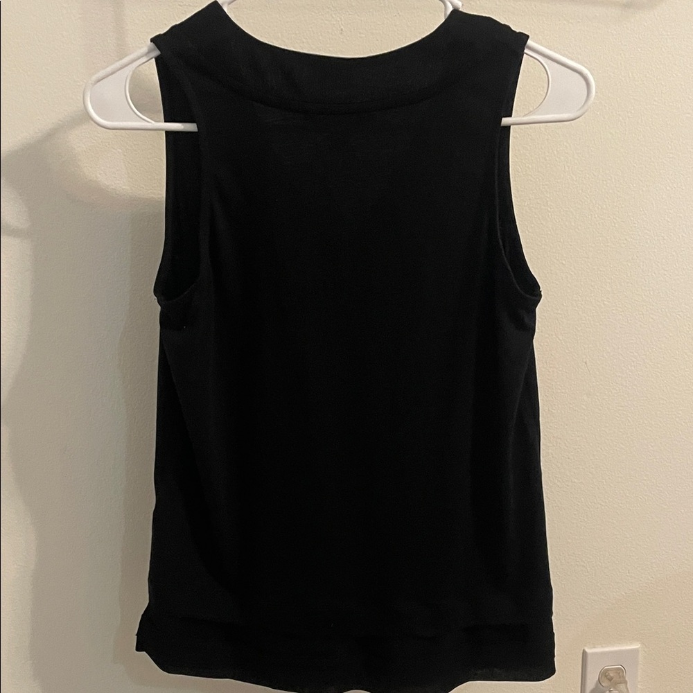 Black V-Neck Tank Top - Picture 3 of 5